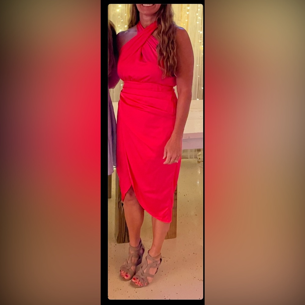 DO+BE Strapless Vibrant Pink Dress
